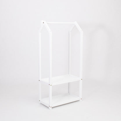 House Shaped Clothing Rack with Storage