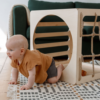 CUBITRI® Climbing Play Cube With Rope Window
