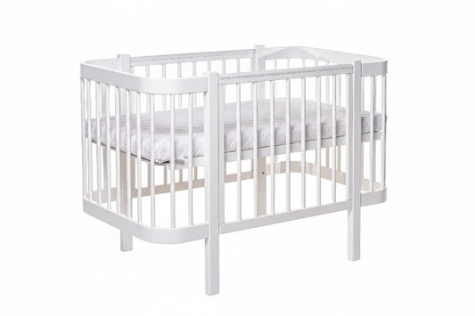 ELIN baby crib with mattress, white – photo 2