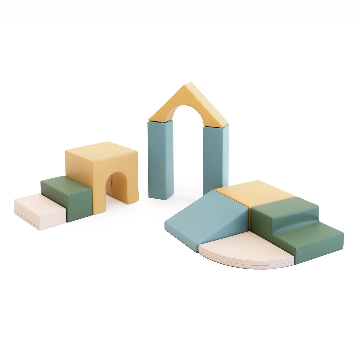 Soft Play 10 Foam Block Set - Pastel Sea Creativity