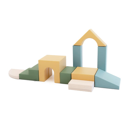 Soft Play 10 Foam Block Set - Pastel Sea Creativity