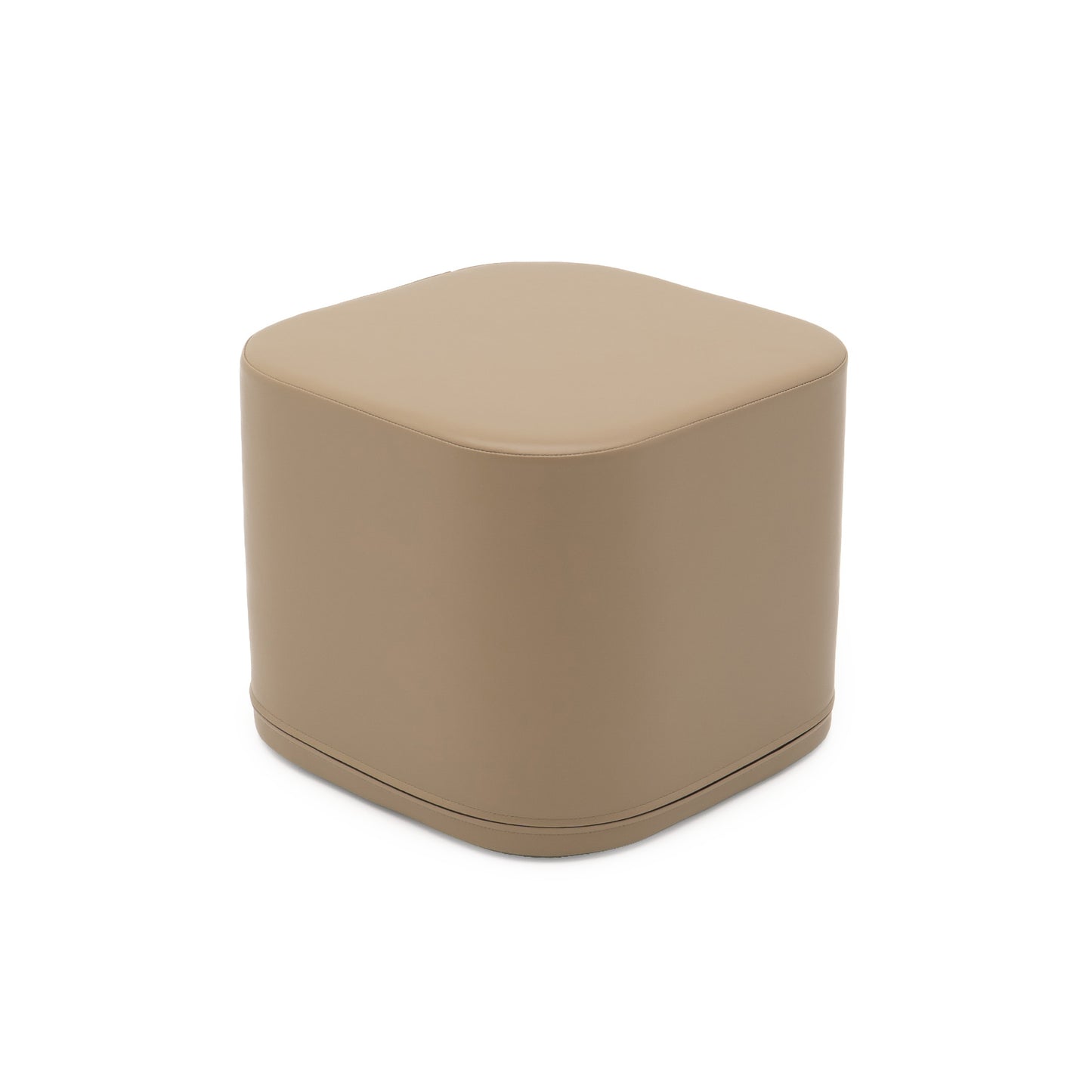 Small Play Pouf Cube - Beige